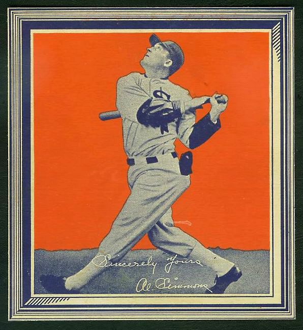 1935 Wheaties - Al Simmons WITH FRAME !!! Baseball cards value