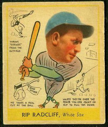 1938 Goudey #285 Raymond 'Rip' Radcliff (White Sox) Baseball cards value