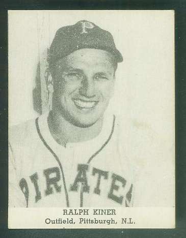 1947 Tip Top Bread - Ralph Kiner (Pirates) Baseball cards value