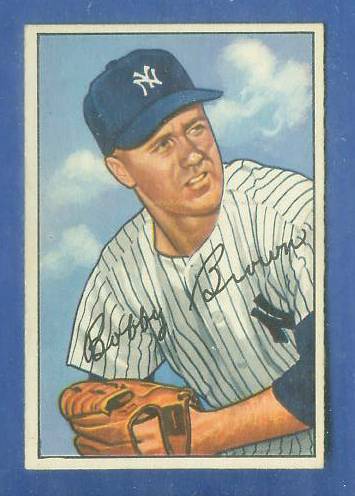 1952 Bowman #105 Bobby Brown (Yankees) Baseball cards