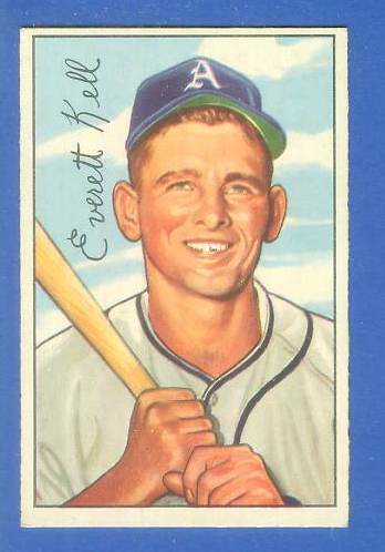 1952 Bowman #242 Everett Kell (Philadelphia A's) Baseball cards value