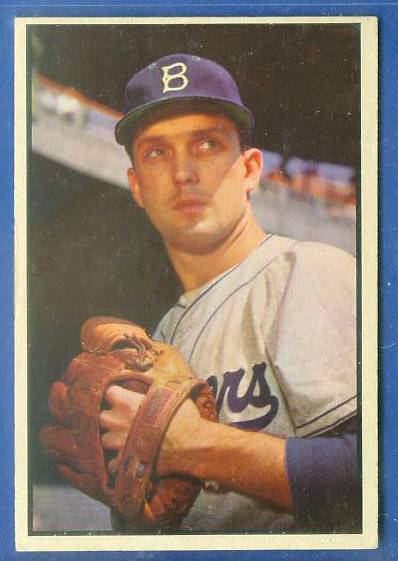 1953 Bowman Color #.12 Carl Erskine (Brooklyn Dodgers) Baseball cards value
