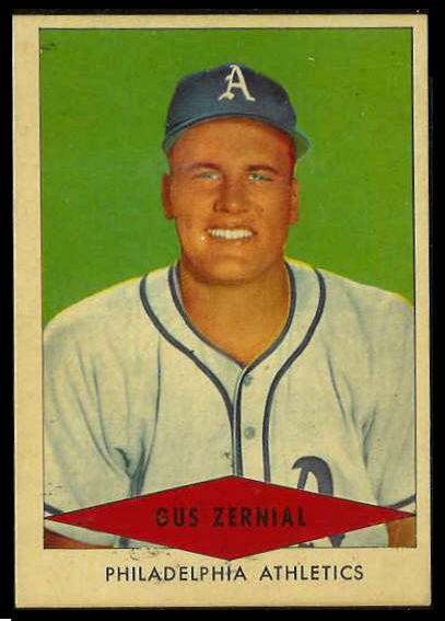 1954 Red Heart - Gus Zernial [#b] (Philadelphia A's) Baseball cards value