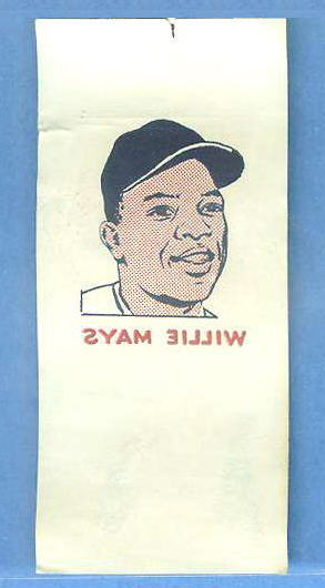 1960 Topps TATTOO - WILLIE MAYS (Giants) Baseball cards value