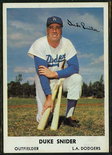 1961 Bell Brand Dodgers #.4 Duke Snider [#a] (Dodgers) Baseball cards value
