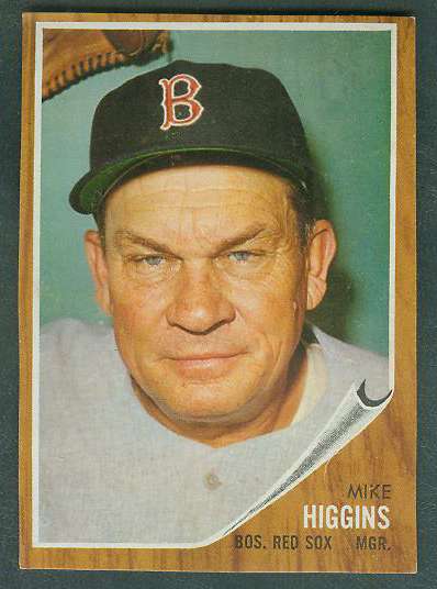 1962 Topps BLANK-BACK PROOF #559 Mike Higgins MGR SCARCE HIGH # (Red Sox) Baseball cards value
