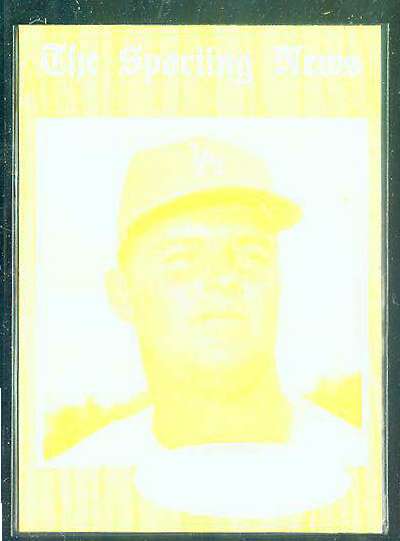 1962 Topps YELLOW PROOF - Don Drysdale (Dodgers) Baseball cards value