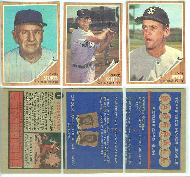1962 Topps  DEALER SAMPLE -  Dick Howser front/Promo back (Kansas City A's Baseball cards value