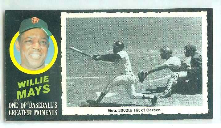 1971 Topps Greatest Moments #41 WILLIE MAYS [#a] (Giants) Baseball cards value