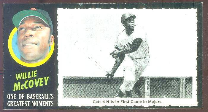 1971 Topps Greatest Moments #52 Willie McCovey (Giants) Baseball cards value