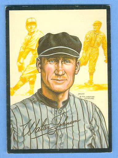 1979 Signature Miniatures ART CARD - Walter Johnson (Senators) Baseball cards value