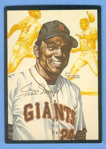 1979 Signature Miniatures ART CARD - WILLIE MAYS (Giants) Baseball cards value