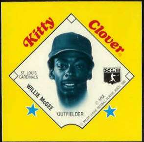  1985 Kitty Clover MSA Disc PROOF - Willie McGee (Cardinals) Baseball cards value