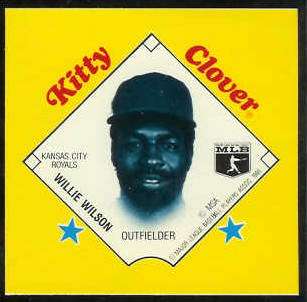  1985 Kitty Clover Disc PROOF - Willie Wilson (Royals) Baseball cards value