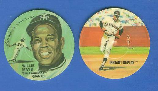 1971 Mattel #.8 WILLIE MAYS [DOUBLE-SIDED] Instant Replay MINI-RECORD Baseball cards value