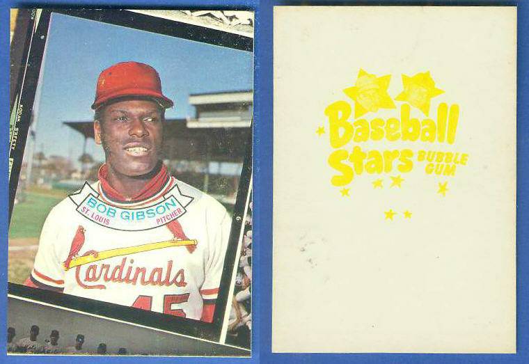 1973 Topps CANDY LIDS PROOF - BOB GIBSON (Cardinals) Baseball cards value