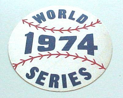 1974 Dodgers vs A's - World Series Stick-On Fabric Patch !!! Baseball cards value
