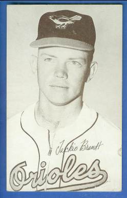 1947-66 Exhibits - Jackie Brandt (Orioles) Baseball cards value