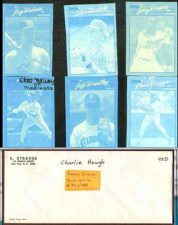 1990 Jeff Brantley - 1990 Donruss RARE Blue Color Paper PROOF (Giants) Baseball cards value