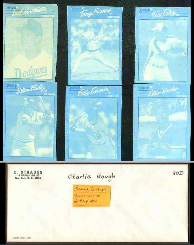 1990 Steve Finley - 1990 Donruss RARE Blue Color Paper PROOF (Orioles) Baseball cards value