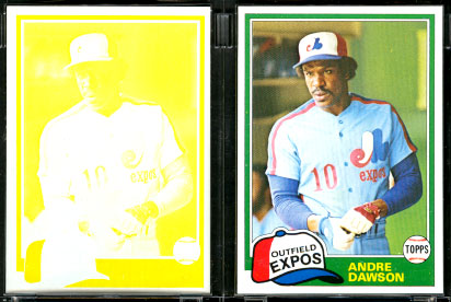 1981 Topps PROOFS - ANDRE DAWSON (Lot of 2) Baseball cards value