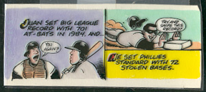 1989 Topps Big #321 Juan Samuel ORIGINAL COLOR ARTWORK Baseball cards value