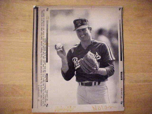 WIREPHOTO: Nolan Ryan - [03/02/91] 'Another Season' (Rangers) Baseball cards value