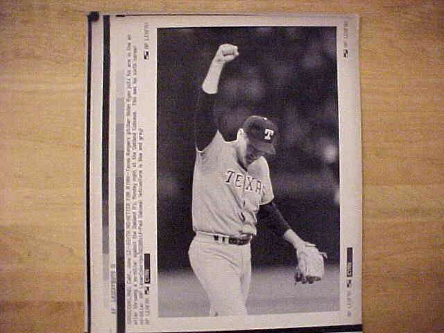 WIREPHOTO: Nolan Ryan - [06/12/90] 'Sixth No-Hitter For Ryan' (Rangers) Baseball cards value