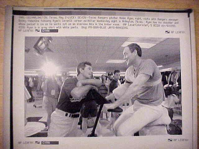 WIREPHOTO: Nolan Ryan - {05/02/91} 'Lucky Seven' (Rangers) Baseball cards value