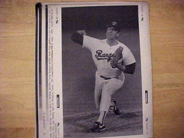 WIREPHOTO: Nolan Ryan - [04/09/90] 'Season Begins' (Rangers) Baseball cards value