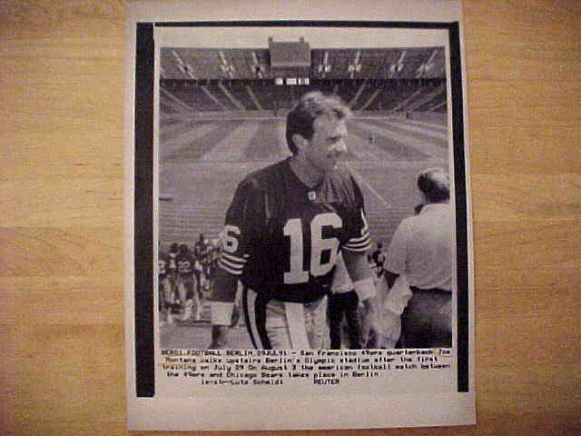 WIREPHOTO: Joe Montana - [07/29/91] 'Football In The Summer' (49ers) Football cards value