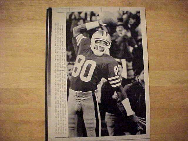 WIREPHOTO: Jerry Rice - [12/12/87] 'Hope To Break TD Catch Record' (49ers) Baseball cards value