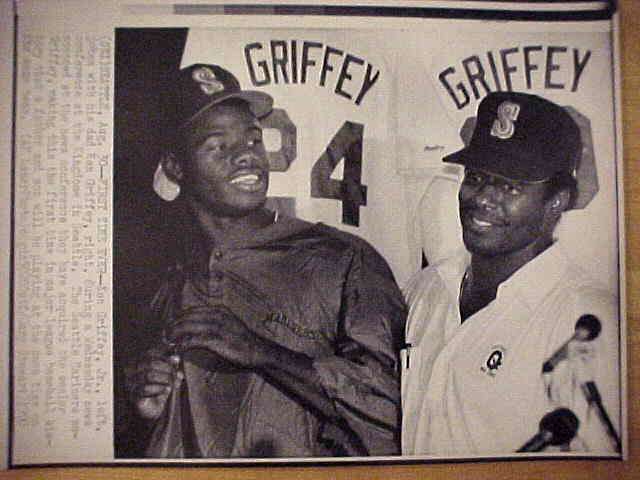 WIREPHOTO: Ken Griffey Jr - [08/30/90] 'First Time Ever' (Mariners) Baseball cards value