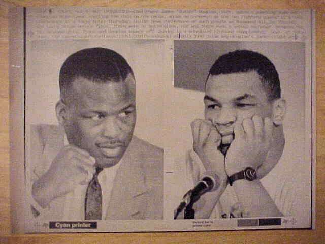 WIREPHOTO {Boxing}: Mike Tyson - {02/08/90} 'Not Interested' Boxing cards value