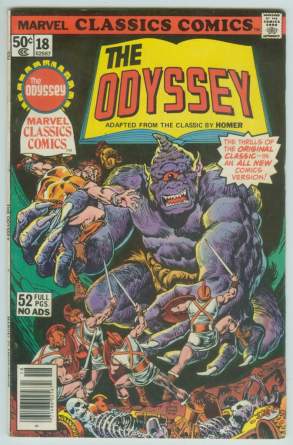  Comic: Marvel Classics Comics #18 The ODYSSEY (1977) Baseball cards value