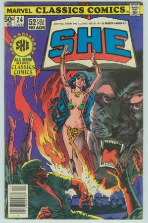  Comic: Marvel Classics Comics #24 SHE (1977) Baseball cards value