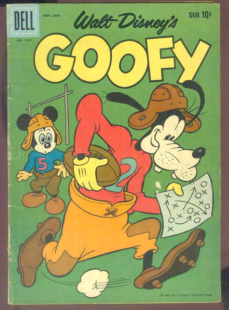  Comic: DELL Walt Disney's GOOFY #1149 (1961-10 cents!) Baseball cards value