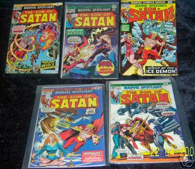  Comic: Marvel Spotlight #12-24 COMPLETE RUN 'SON of SATAN' (1972-74) Baseball cards value