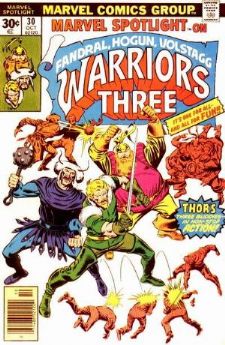 Comic: Marvel Spotlight #30 on WARRIORS THREE (1976) Baseball cards value