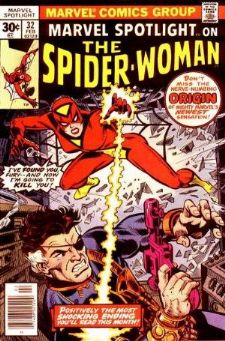  Comic: Marvel Spotlight #32 on The SPIDER-WOMAN (1977) Baseball cards value
