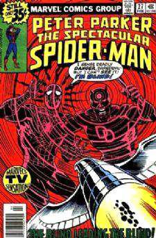  Comic: PETER PARKER the SPECTACULAR SPIDER-MAN #.27 (1978) w/DAREDEVIL Baseball cards value