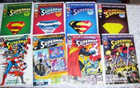   Comic: DC SUPERMAN - LOT of (12) different (1993-94) Baseball cards value