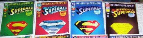   Comic: 'REIGN of the SUPERMEN !' - (4) Comics Lot (1993) Baseball cards value