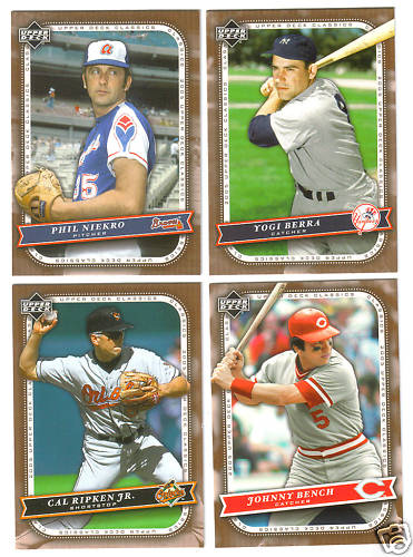  2005 Upper Deck CLASSICS - COMPLETE base SET (#1-100) Baseball cards value
