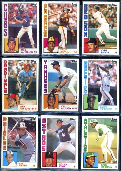  1984 Topps - COMPLETE SET (792 Cards with PSA-8 NM/MINT MATTINGLY ROOKIE!) Baseball cards