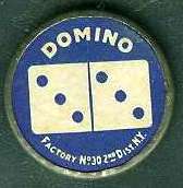 1910 Sweet Caporal Domino Discs Baseball card back