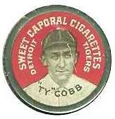 1910 Sweet Caporal Domino Discs Baseball card front