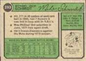 1974 Topps Baseball card back