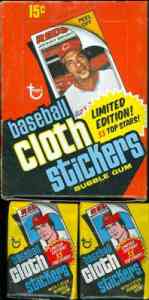 1977 Topps Cloth Stickers Baseball card back