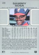 1990 Leaf Baseball card back